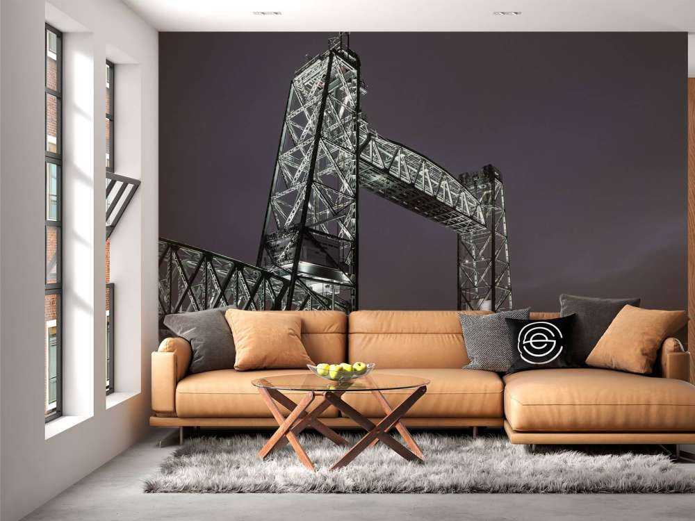 Dawny most kolejowy De Hef w Rotterdamie w kolorze 