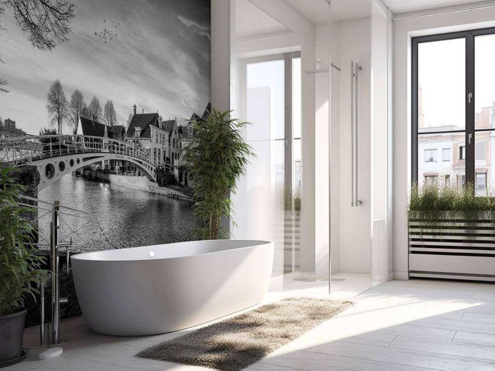 Miasto warowne Dokkum Most nad Klein Diep Fryzja 