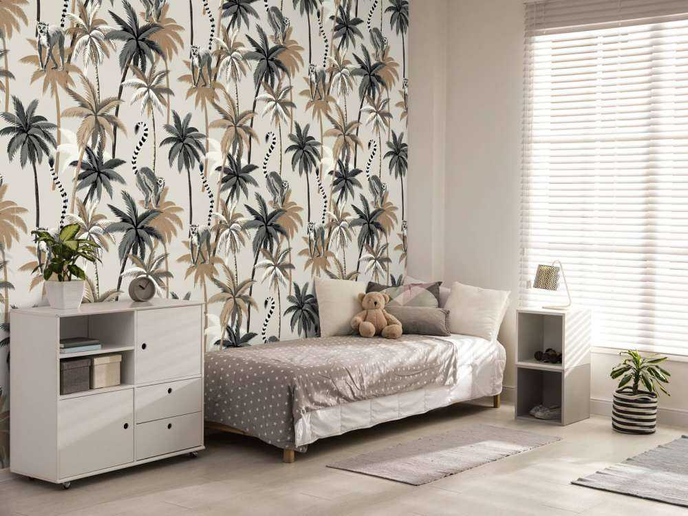 Lemury pierścieniowe na drzewach