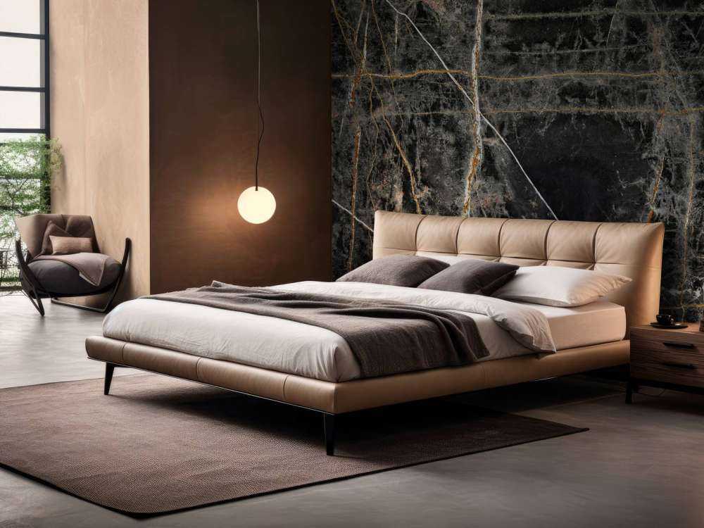 Ciemny marmur z liniami w kolorze miedzi