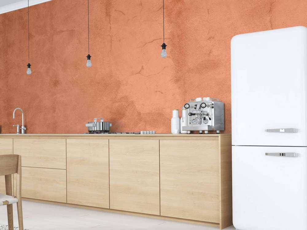 Beton kolorze terakoty