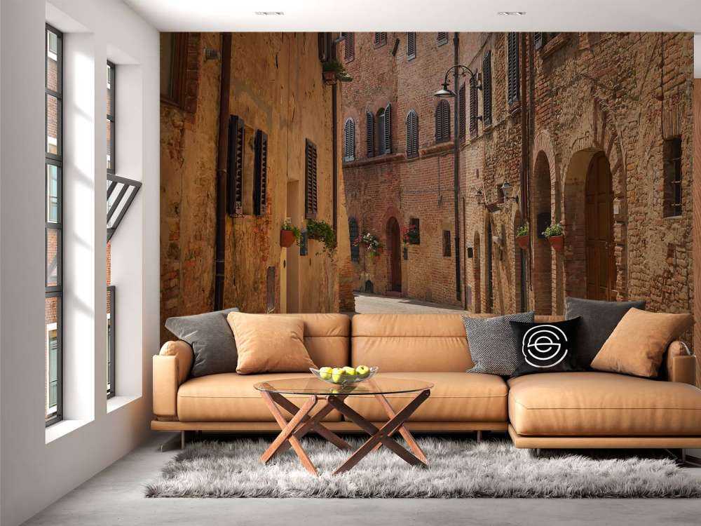 Klasyczna ulica z kwiatami