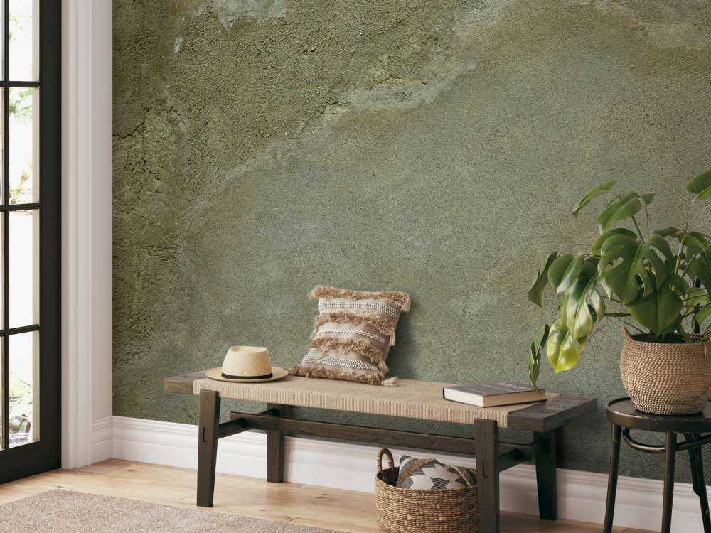 Ściana z odrestaurowanym stiukiem