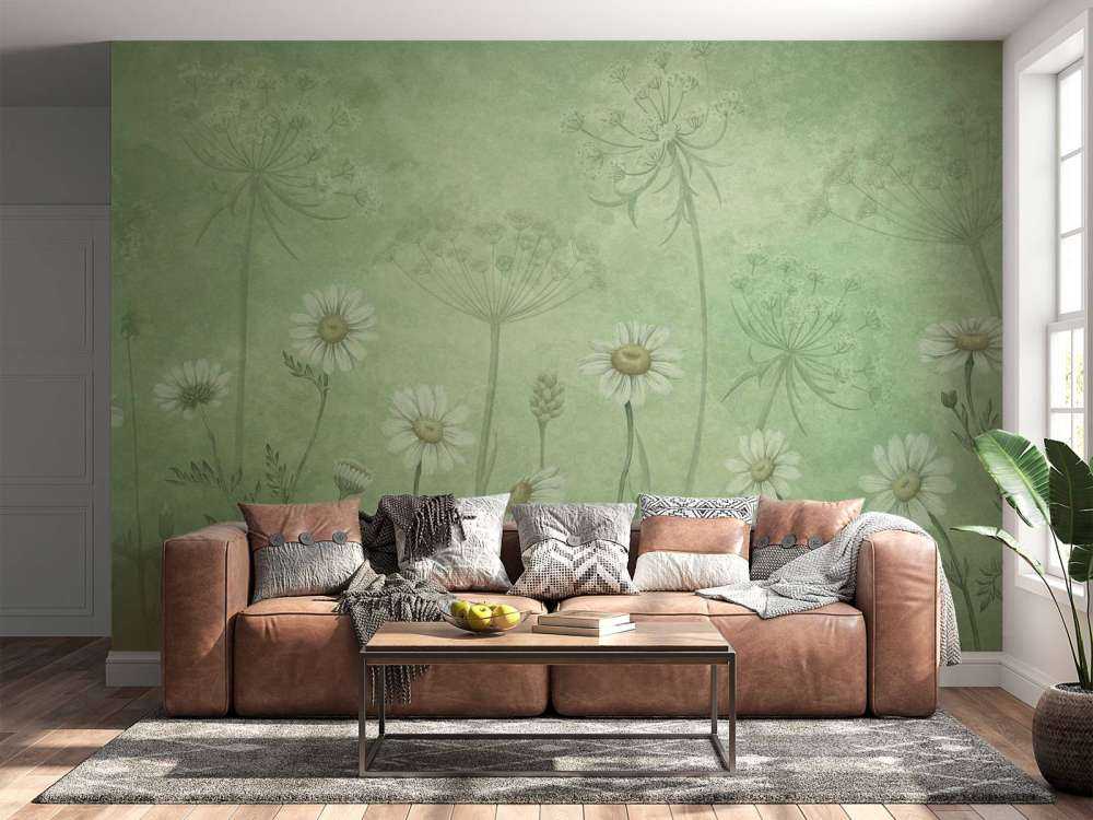 Dazzling Daisies - Green