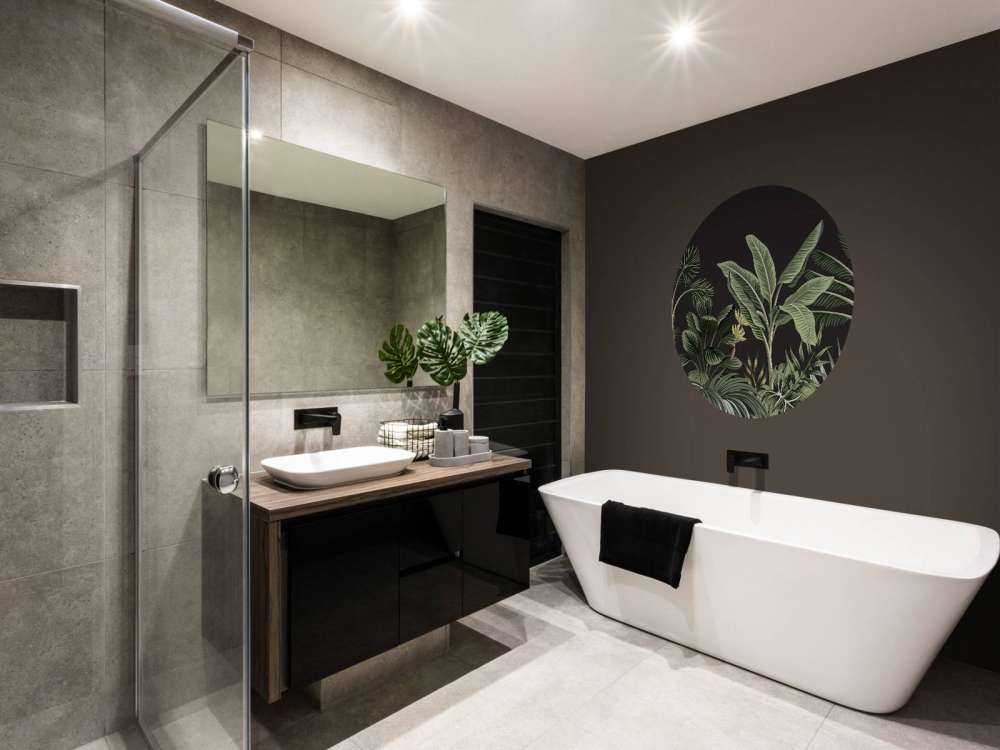 Tropikalna palma na ciemnym tle