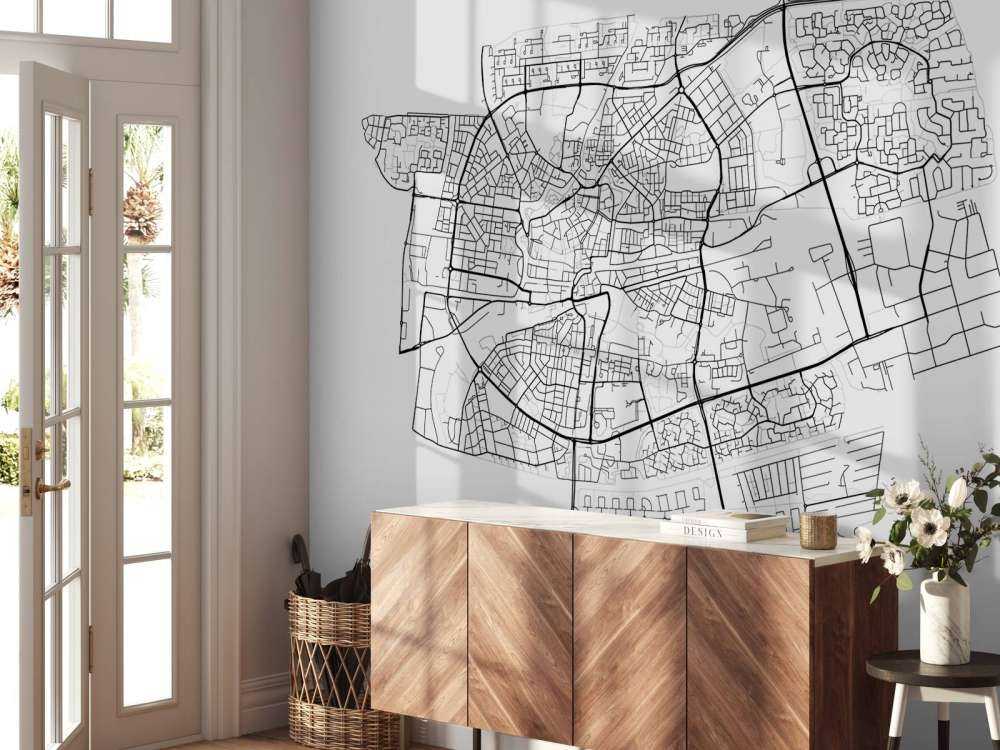 Mapa Leeuwarden, biała