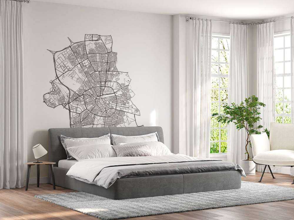 Mapa Eindhoven, biała