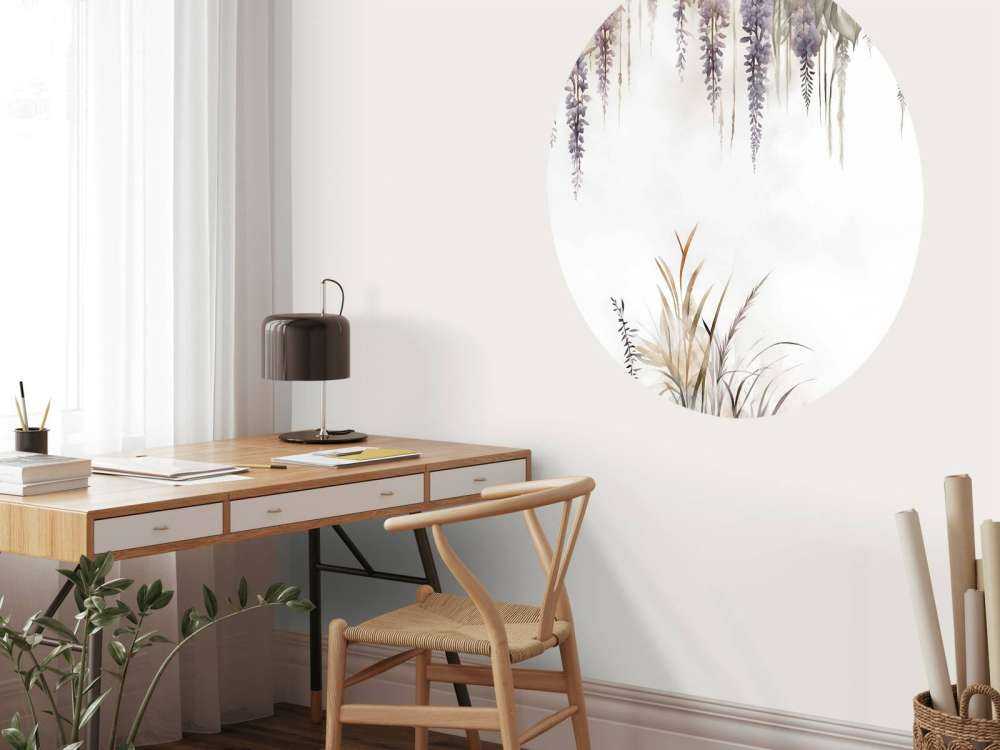 Wisteria i trawy polne beżowe