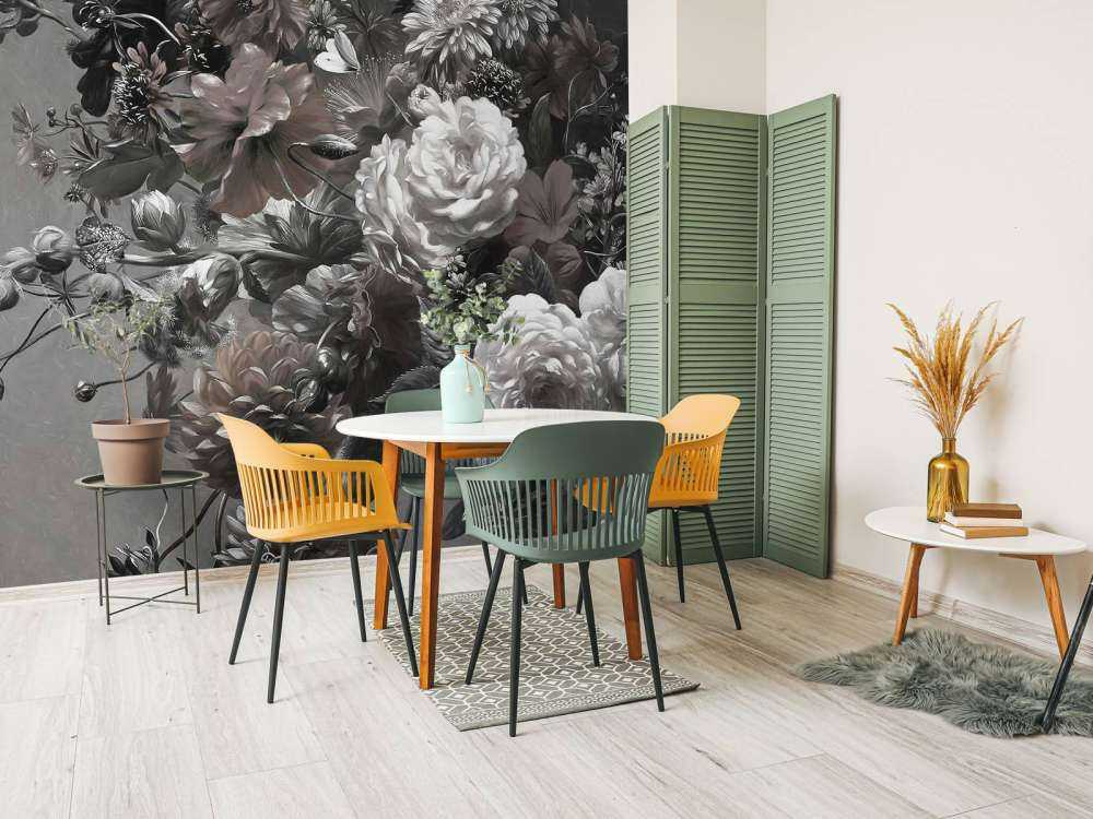 Duży bukiet z makami Sepia