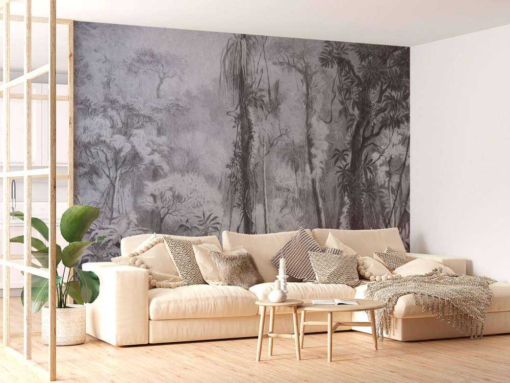 Las tropikalny - szary