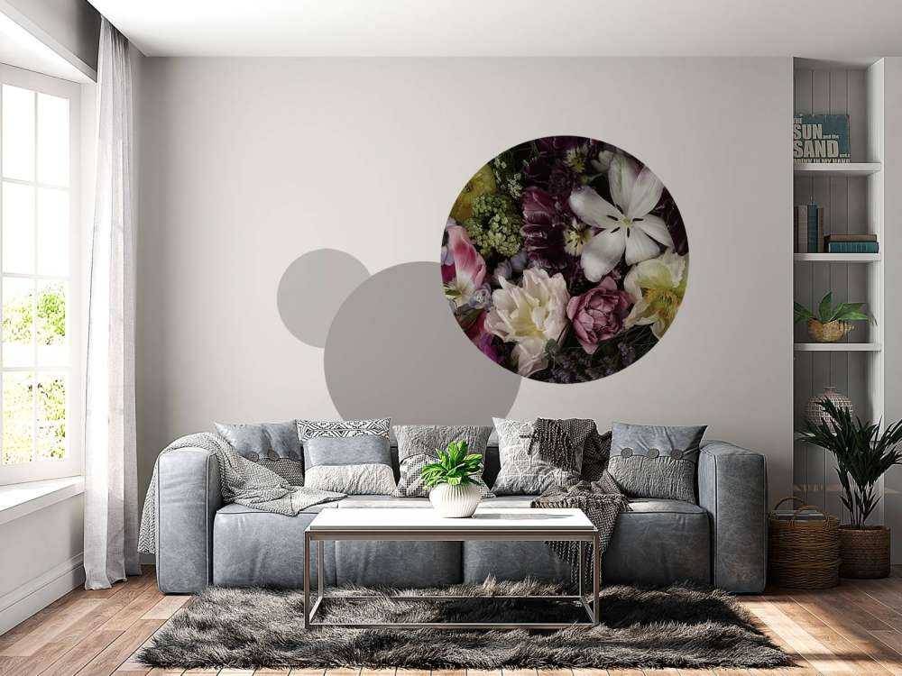 Kolorowe kwiaty ciemne