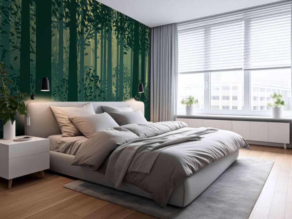 Abstrakcyjny krajobraz leśny