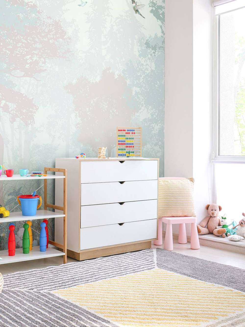 Niebieski i różowy las