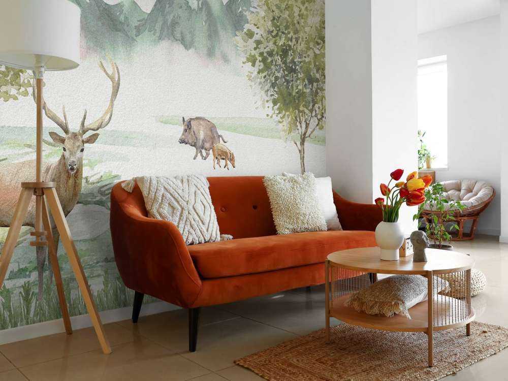 Kolorowe zwierzęta leśne