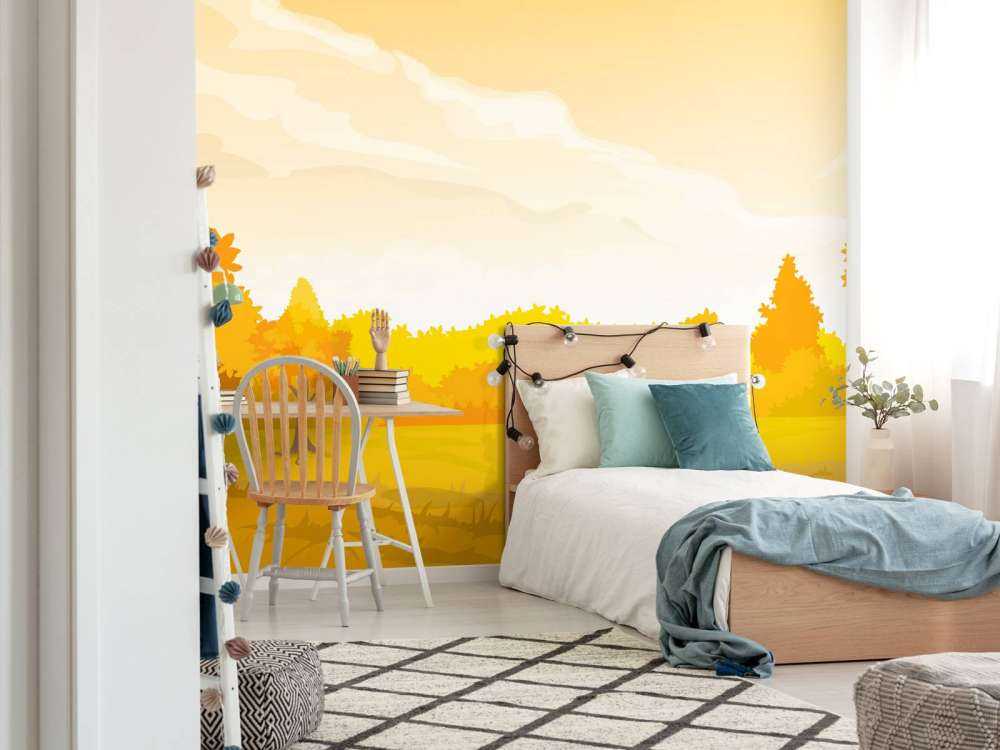 Ilustracja jesiennego krajobrazu