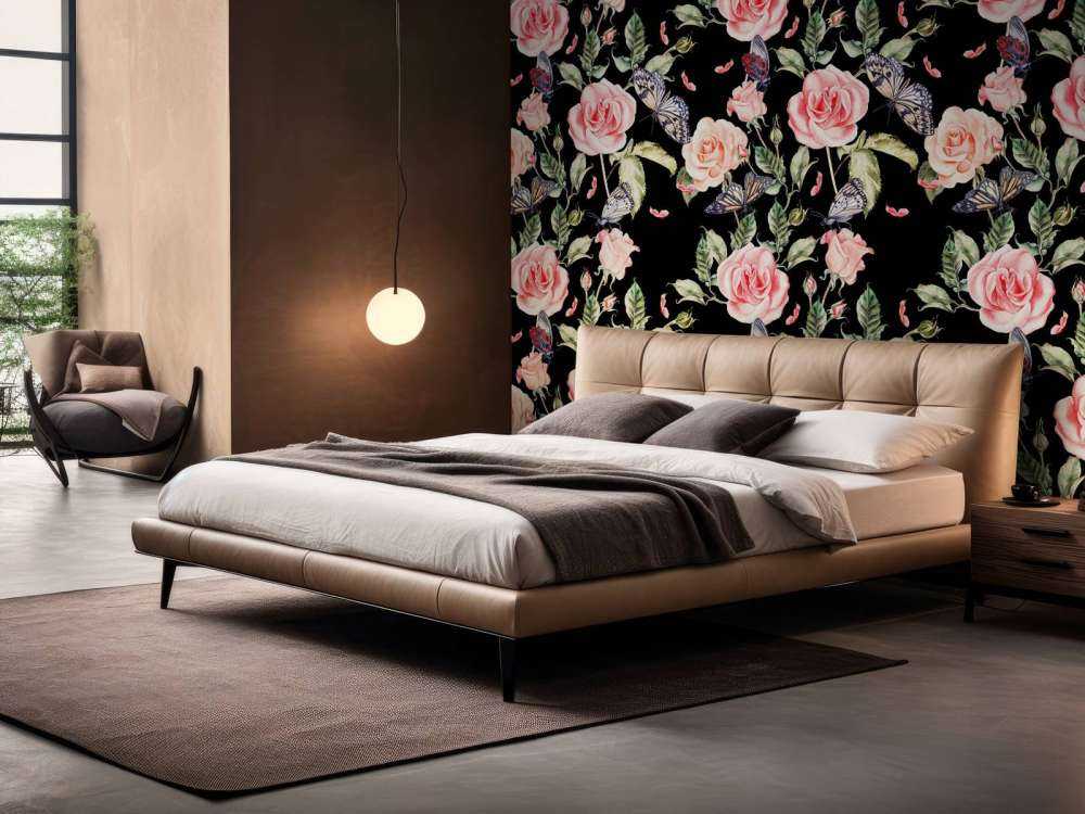 Kwiaty i motyle w akwareli.