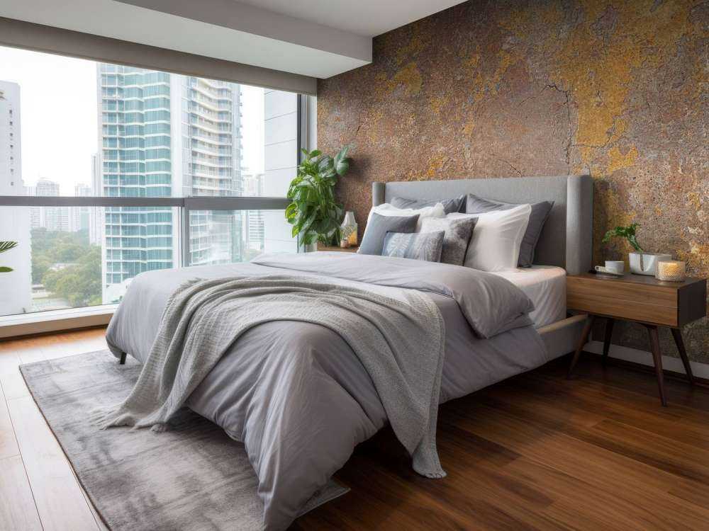 Stara ściana z żółtym stiukiem