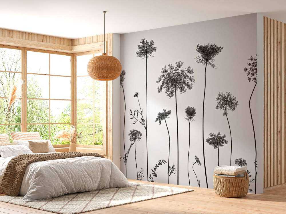 Trybula leśna w czerni i bieli