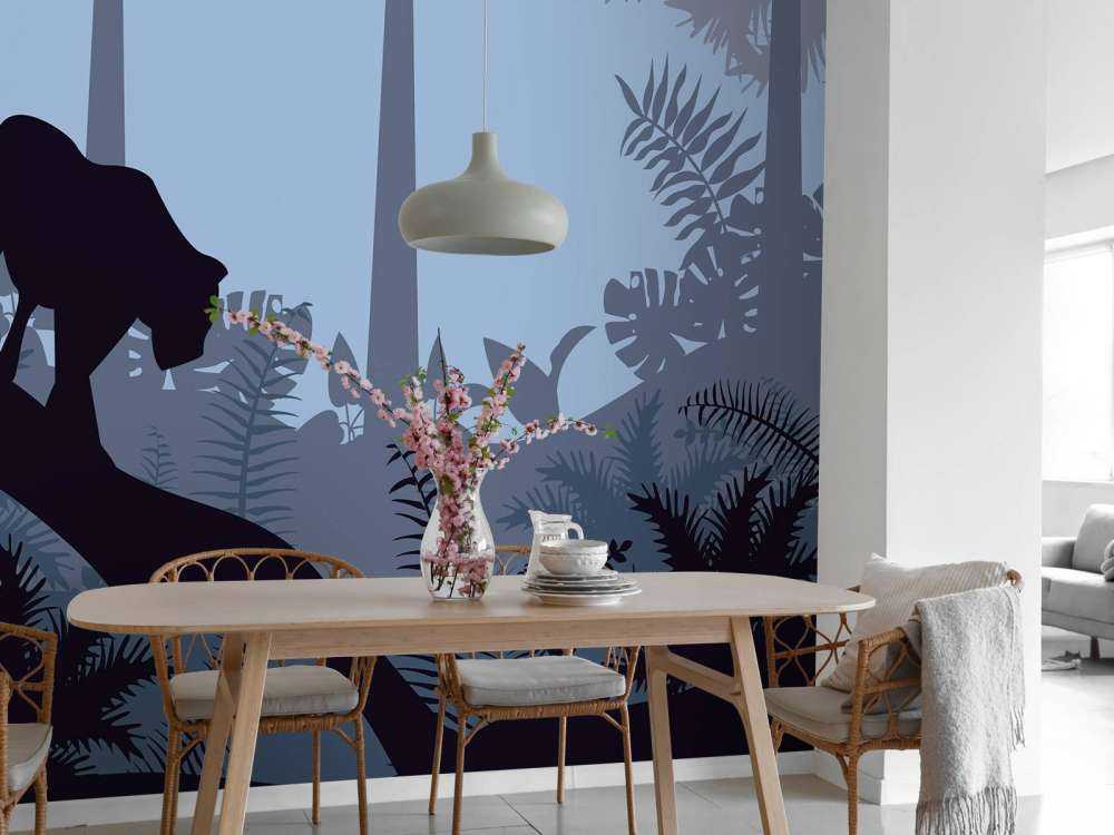 Leopard w błękitnej dżungli