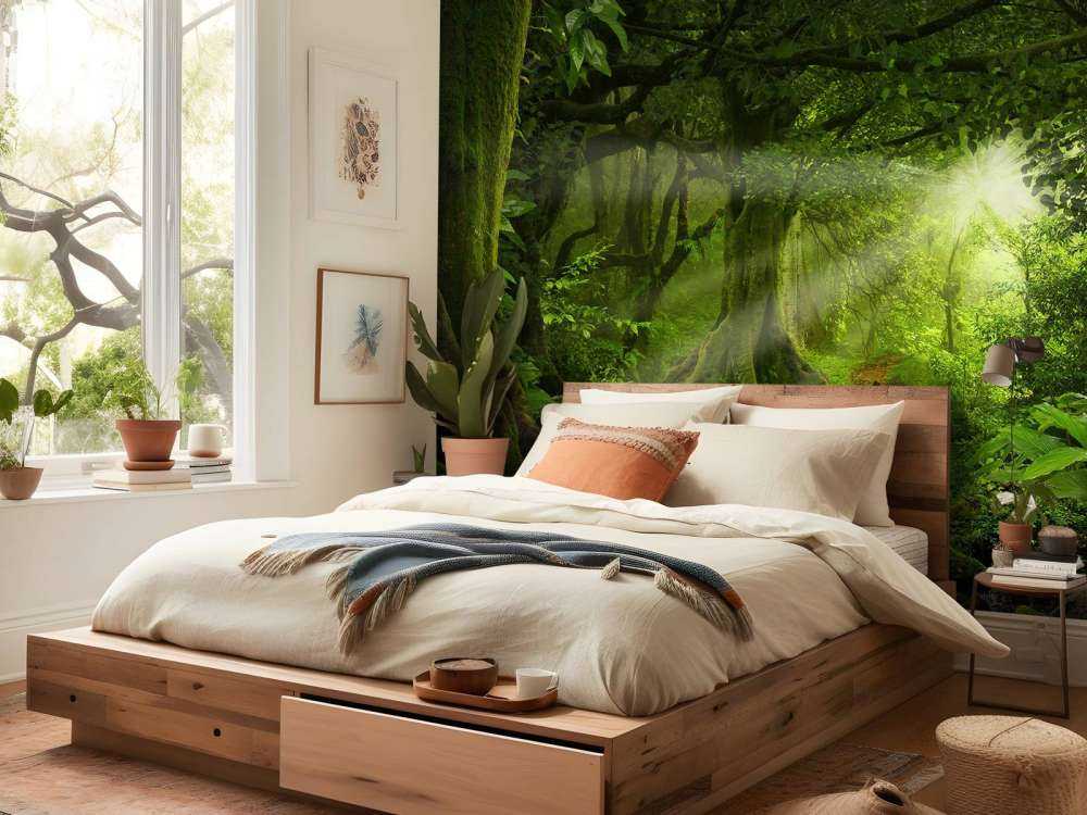 Tropikalna dżungla w świetle słońca