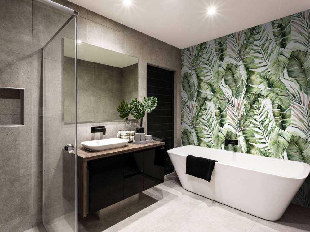 Wzór zielonych liści palmy