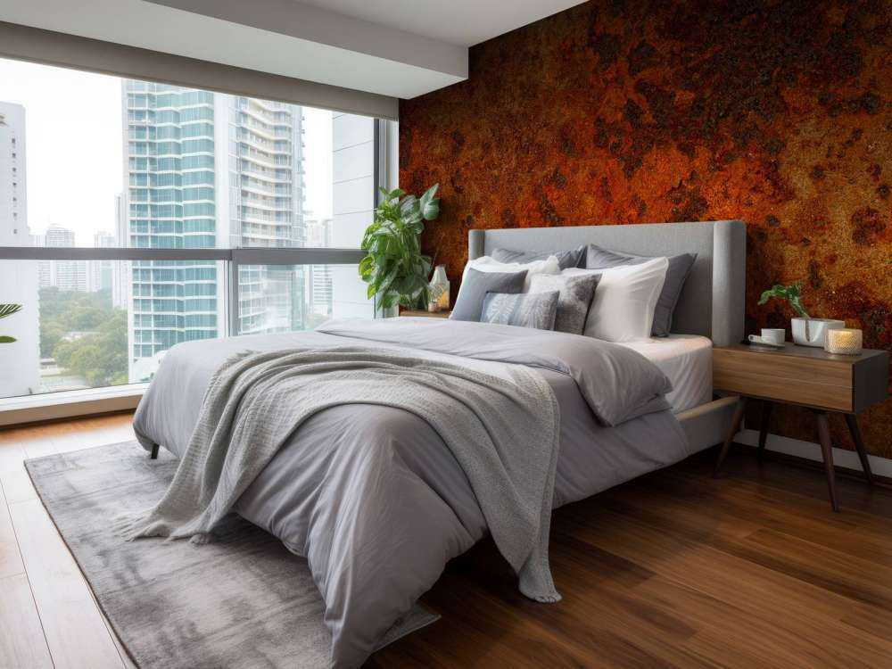 Rdzawo zabarwiona struktura