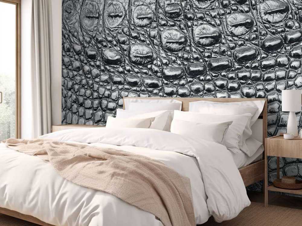 Skóra czarnego krokodyla