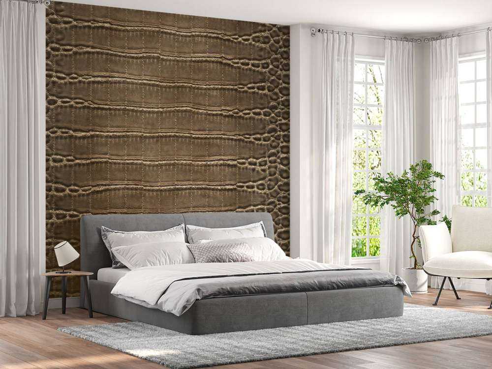 Brązowa skóra krokodyla