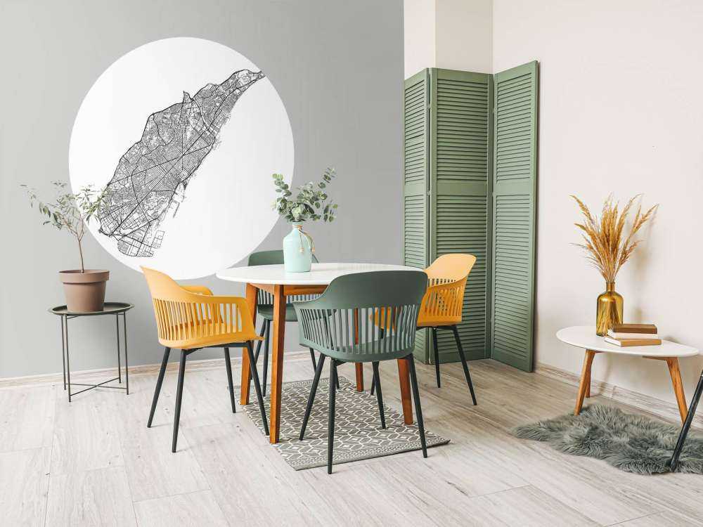 Mapa Barcelony, biała