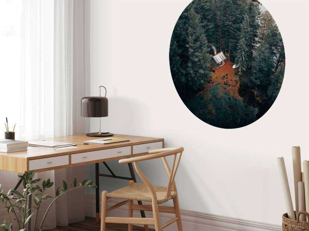 Domek otoczony lasem i jeziorami