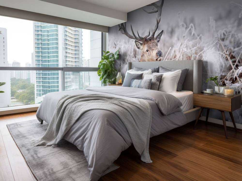 Zimowy sen jelenia szlachetnego