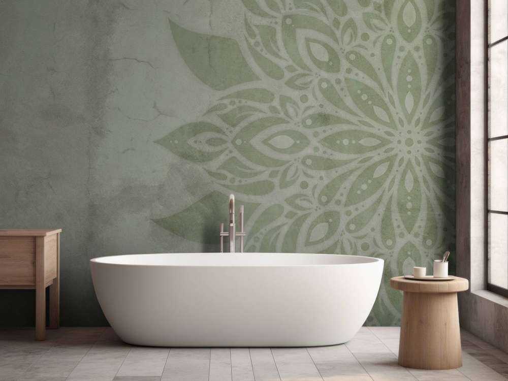 Zielona mandala rustykalna