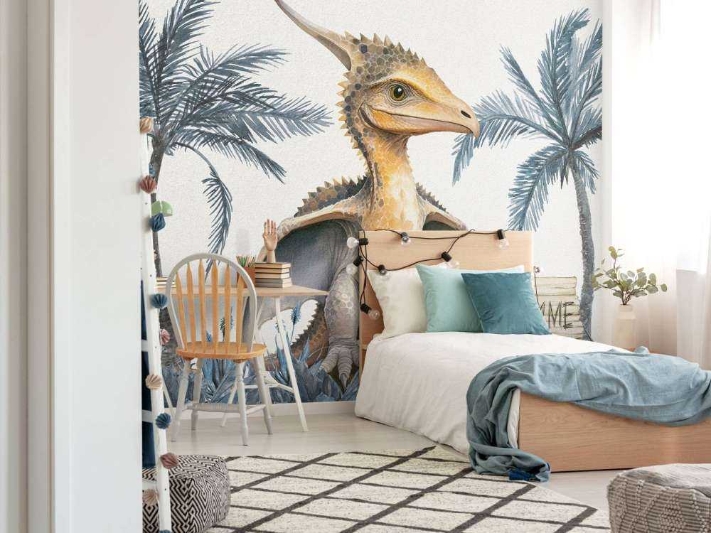 Młody pteranodon w niebieskiej dżungli