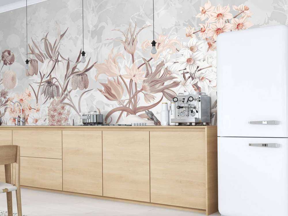 Kwiaty Wiosenne - Eteryczny Szary