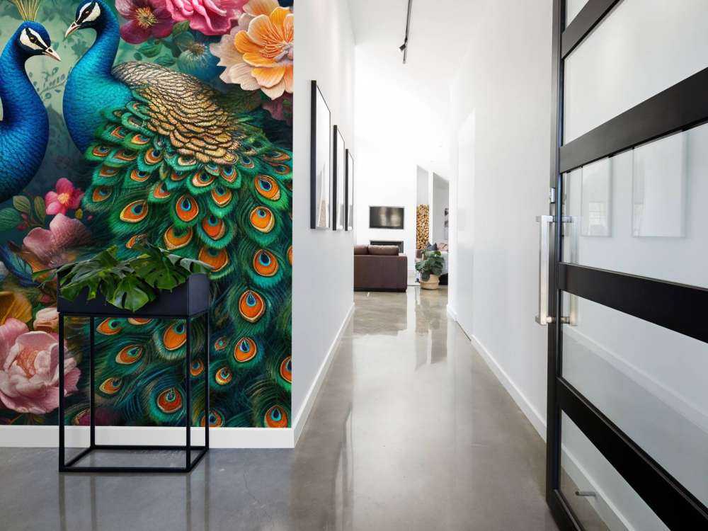 Kwiatowa Kula z Pawiami