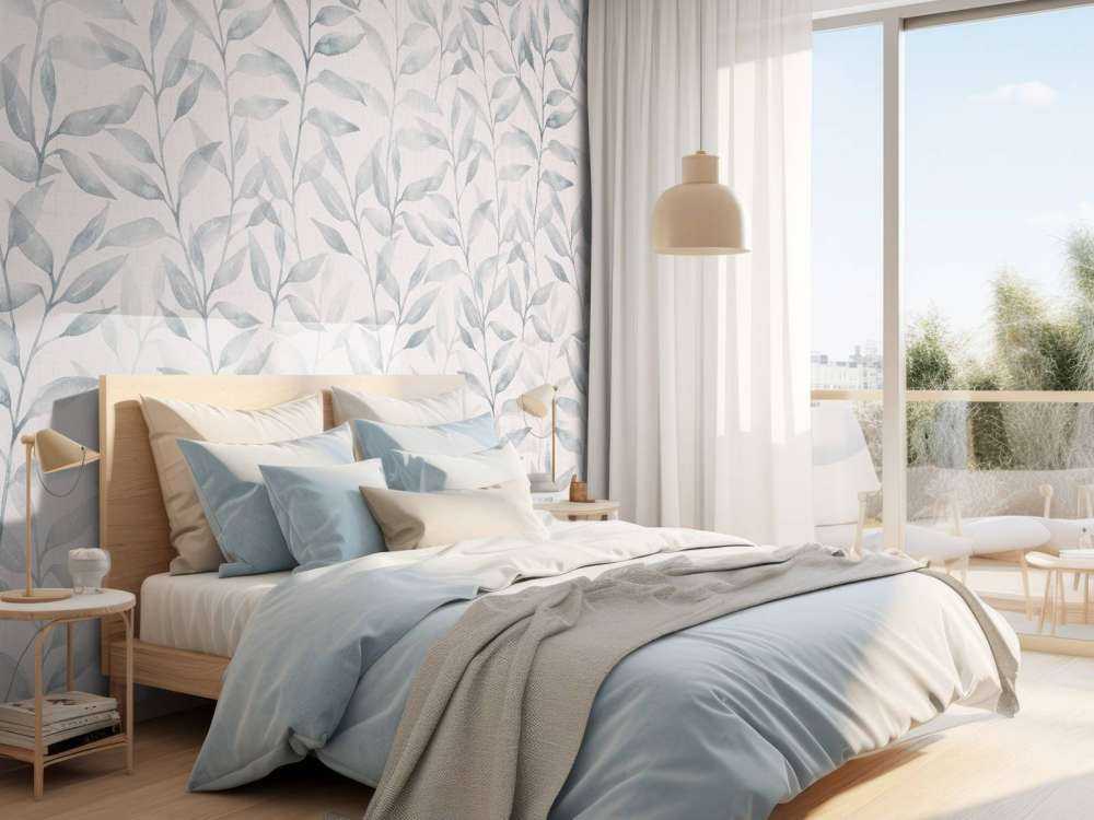 Liście pnące Japandi - neutralny beż