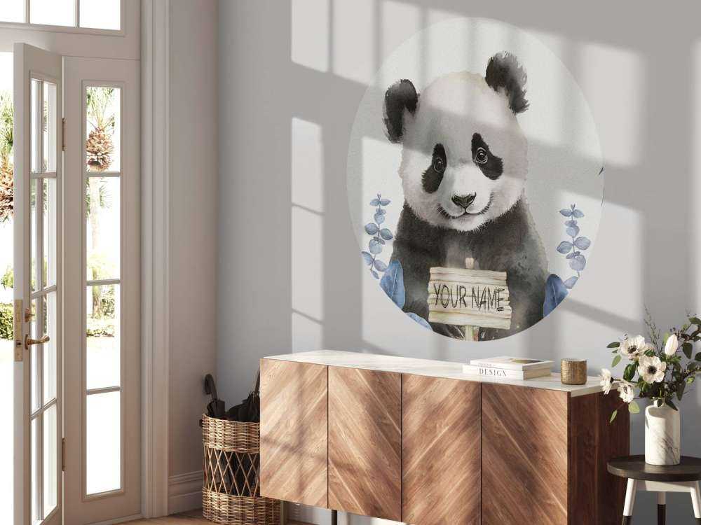 Mała panda w dżungli niebieskiej