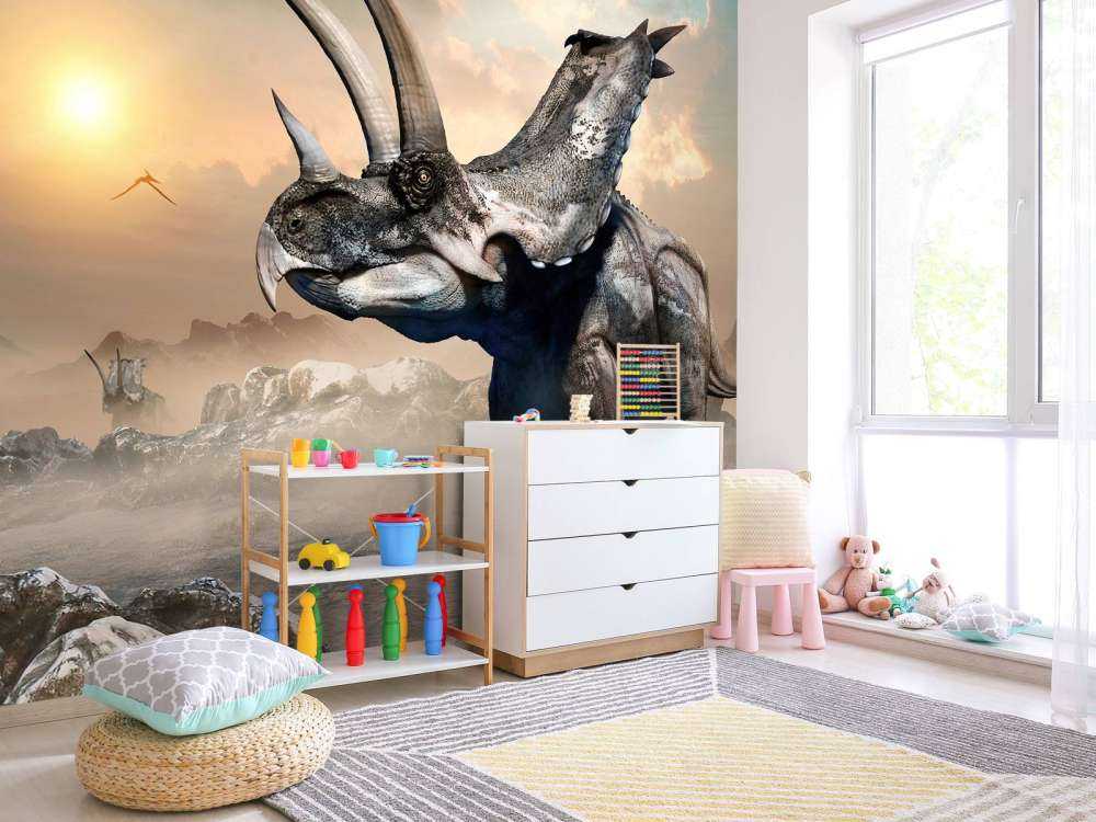 Dinozaur w porannej mgle