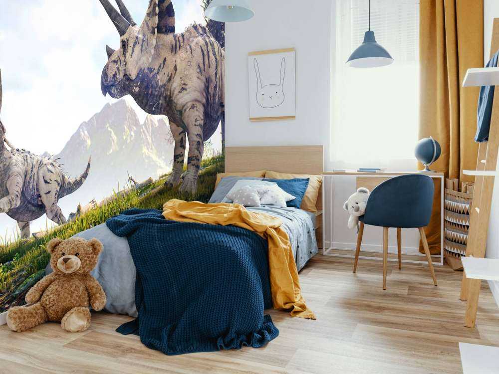 Dinozaury spacerujące po przyrodzie