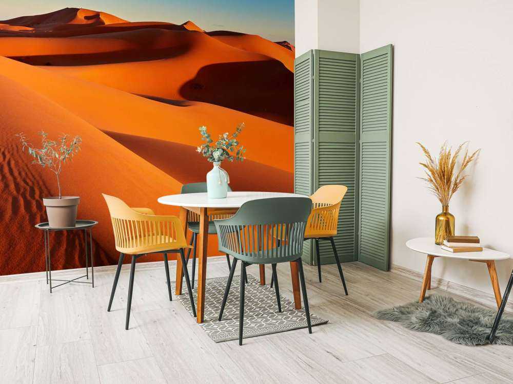 Pustynia o zachodzie słońca