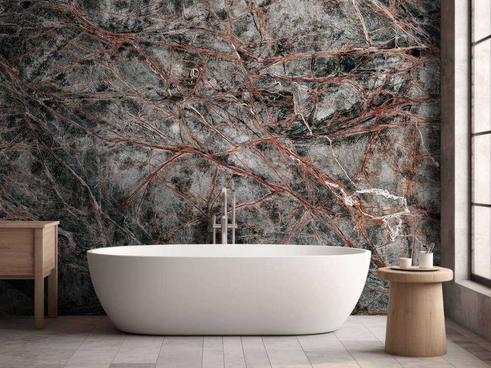 Szary marmur o pięknej strukturze