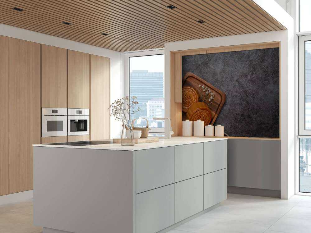 Ciastka księżycowe na czarnym blacie