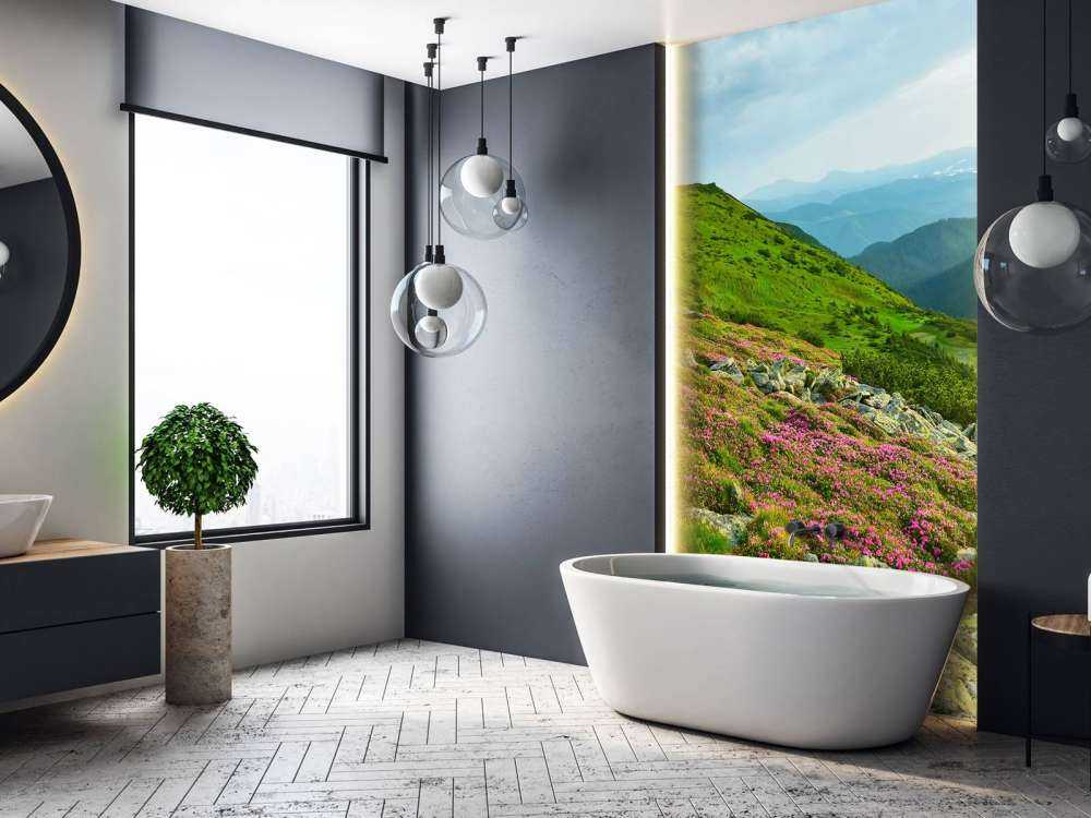 Rododendrony w górach.