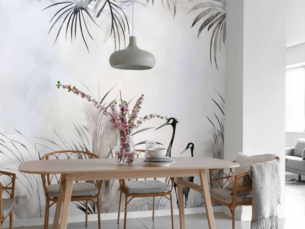 Żurawie w szarym polu