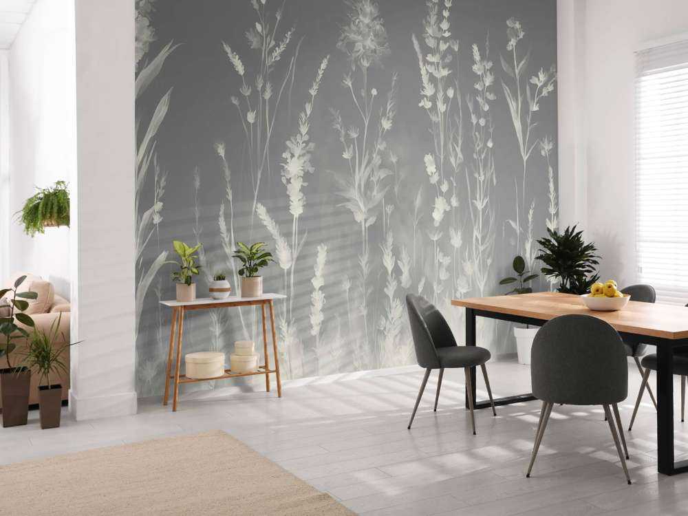 Lawendowa Polana Bezszwowy Srebrnoszary