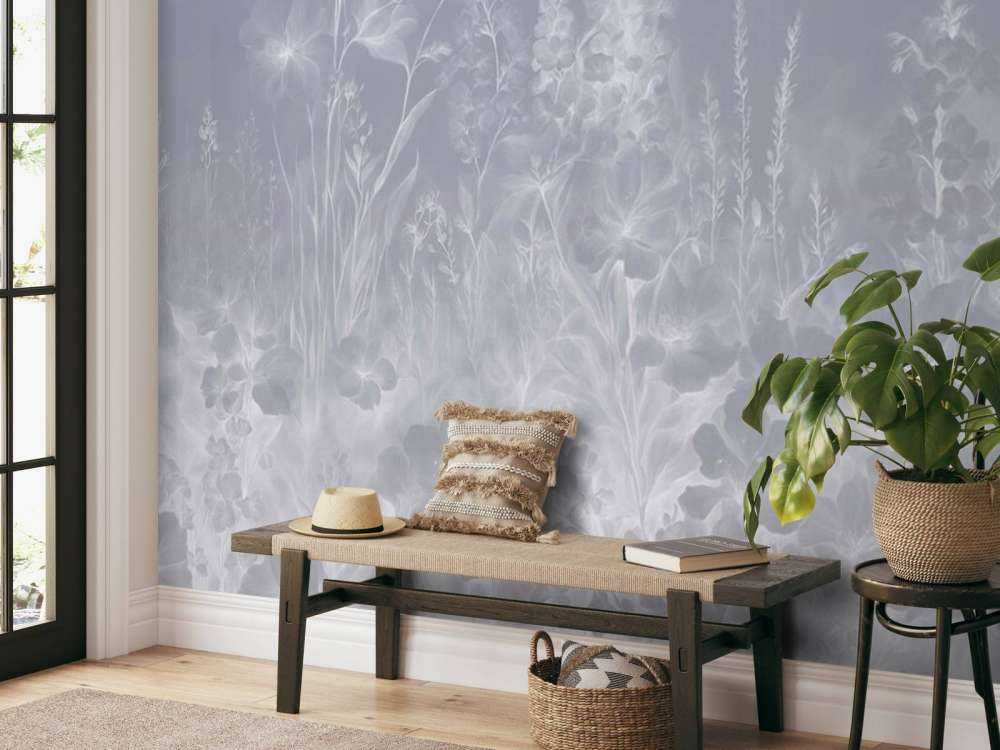 Delikatny angielski ogród - fioletowy