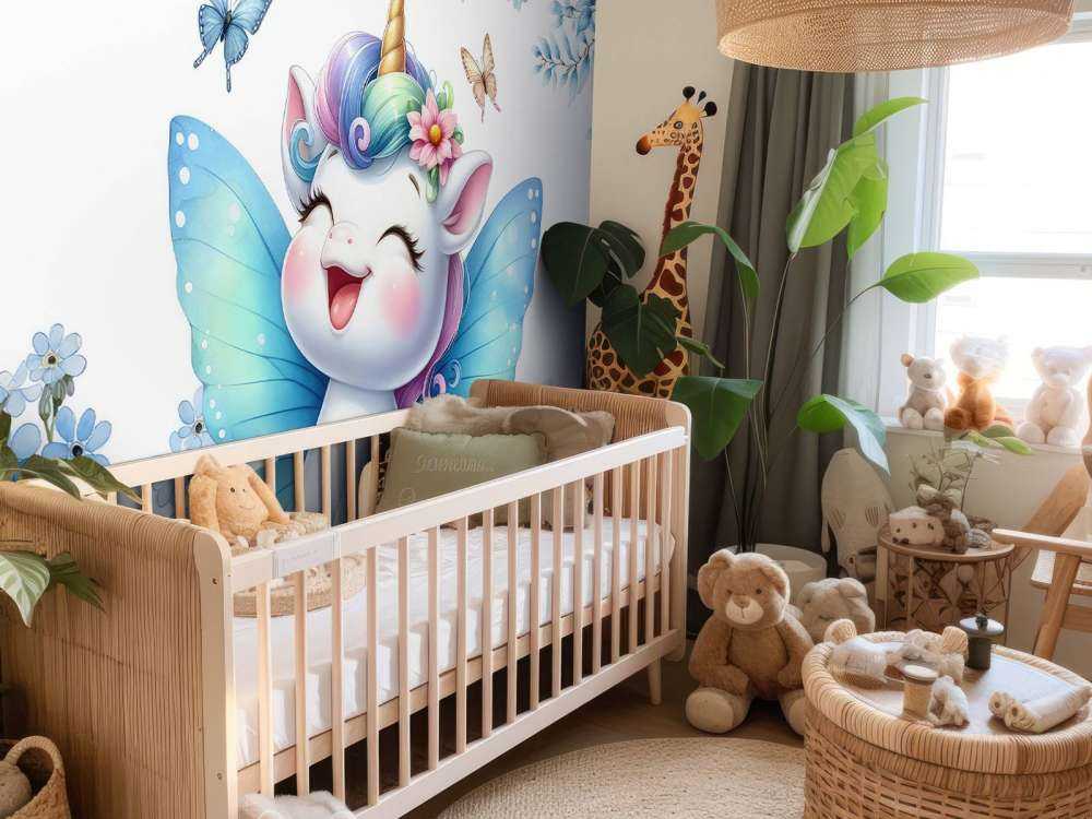 Szczęśliwe wróżki, jednorożec i kwiaty