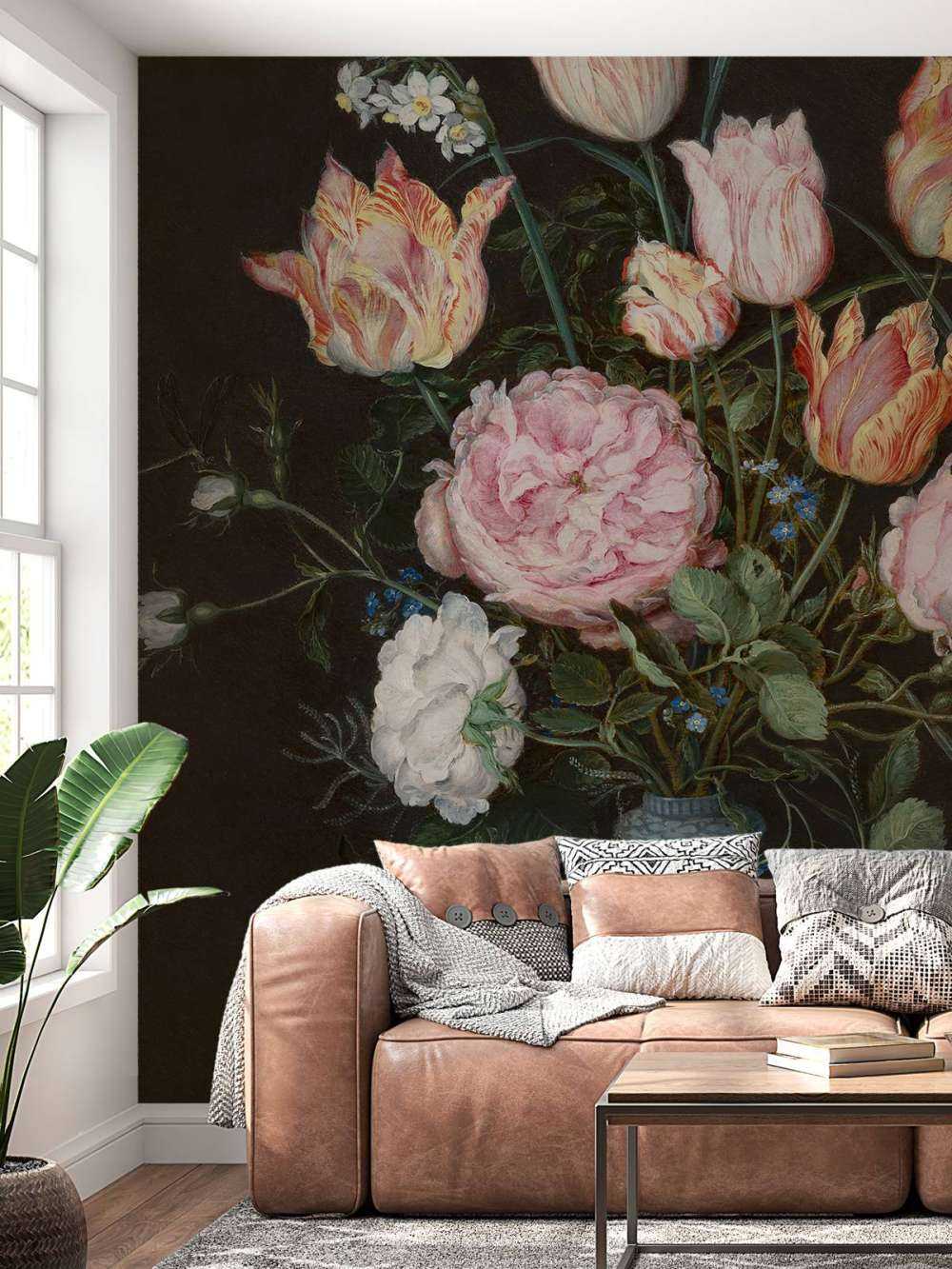 Wazon Wan-Li z kwiatami