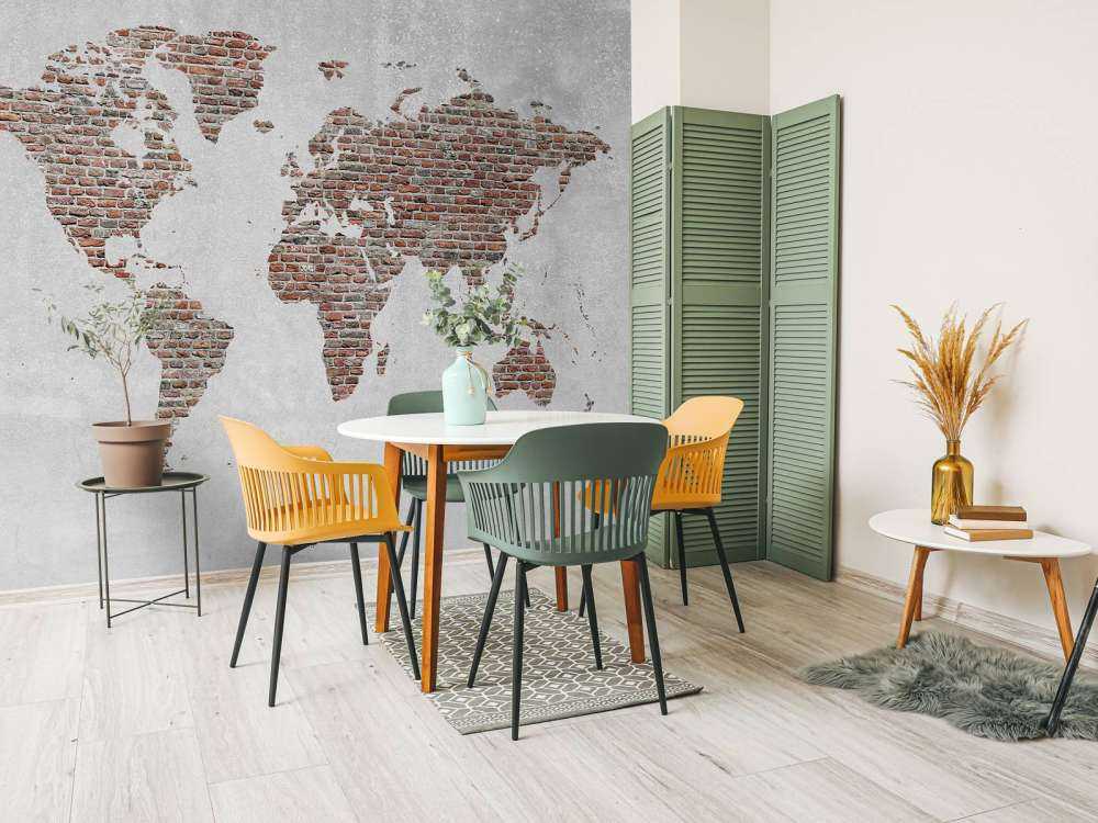 Kamienna mapy świata