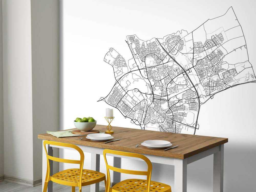 Mapa Den Bosch, biała